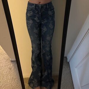 Floral Blue Women's Jeans